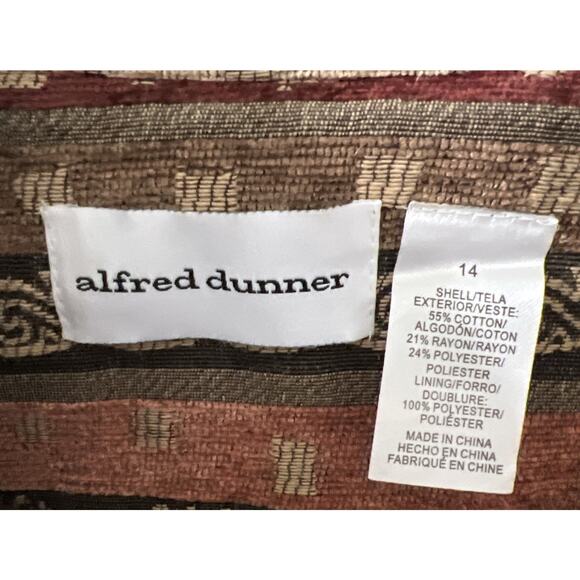Alfred Dunner Women's Open Tapestry Jacket Western Boho size 14 Desert Colors - Picture 7 of 7